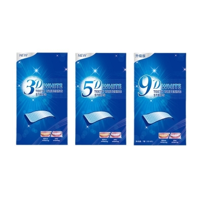Picture of 9D Teeth Whitening Strips Food Grade Mint Flavor White Teeth Gel Tooth Whitener stickers Teeth Yellow Smoke Stains Tea Stains Oral Hygiene Care