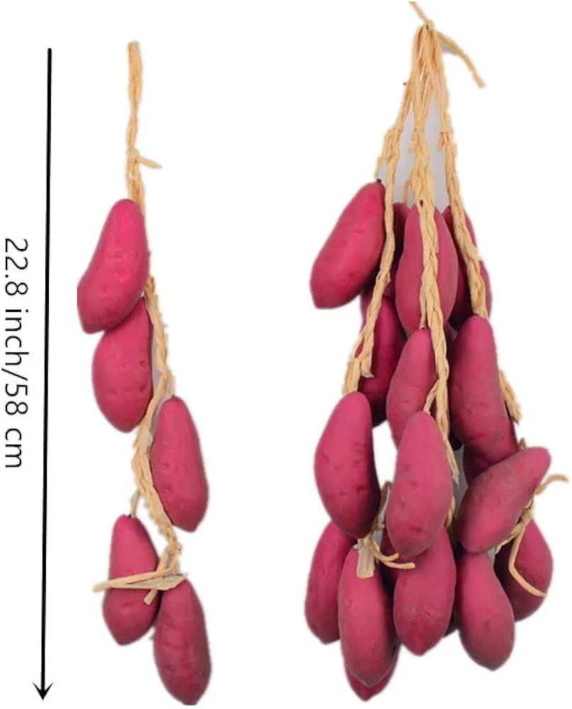 Picture of 5 x Artificial Vegetable Pepper Strings Wall Hanging Farm Kitchen Decor Baoblaze Artificial Vegetable Strings