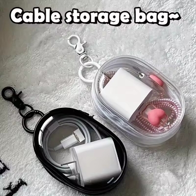 Picture of Mini Transparent Tech Pouch Organizer Bag