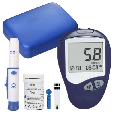 Picture of Oximetar and Thermometer and Blood Glucose Meters and Blood Pressure Monitor 4 in1 Health care Kits Home Office - COMBO_PACK