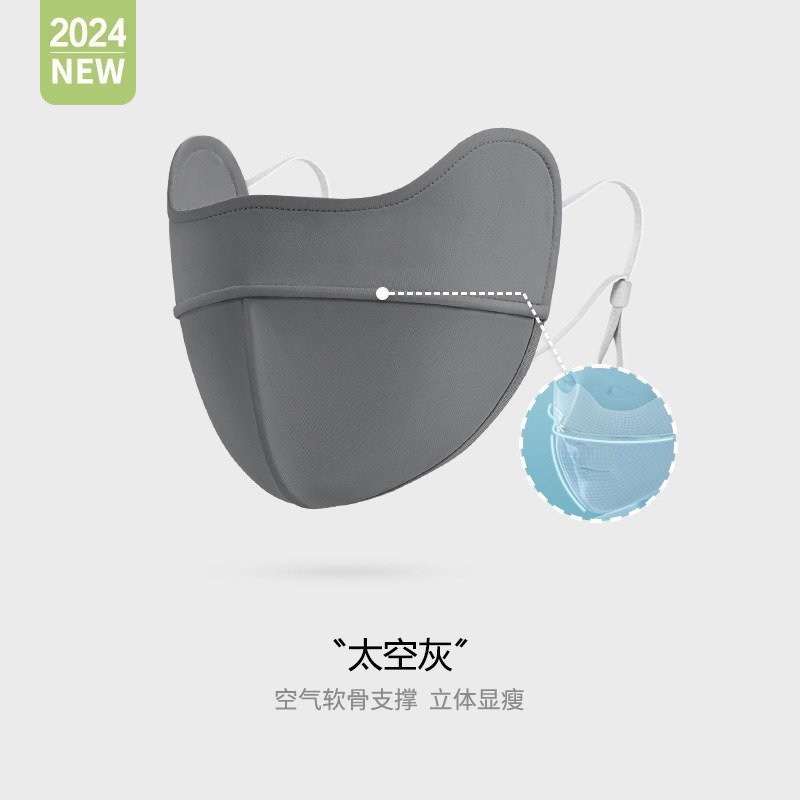 Picture of Gradient Ice Silk Face Mask Uv Sun Protection Summer Adjustable Breathable Men Women Outdoor Running Mask