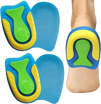 Picture of Silicone Gel Heel Inserts (1 Pairs) | Soft Orthopaedic Insoles for Heel Pain, Plantar Fasciitis & Heel Spur Support