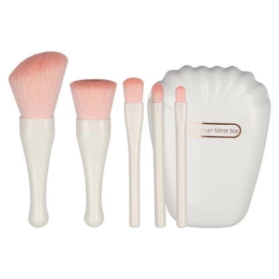 Picture of Portable Makeup Brush Set with Mirror Case