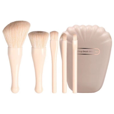 Picture of Portable Makeup Brush Set with Mirror Case