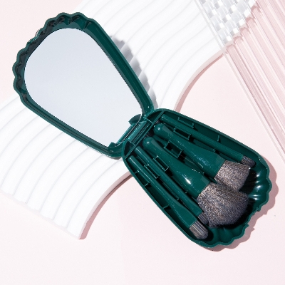 Picture of Portable Makeup Brush Set with Mirror Case