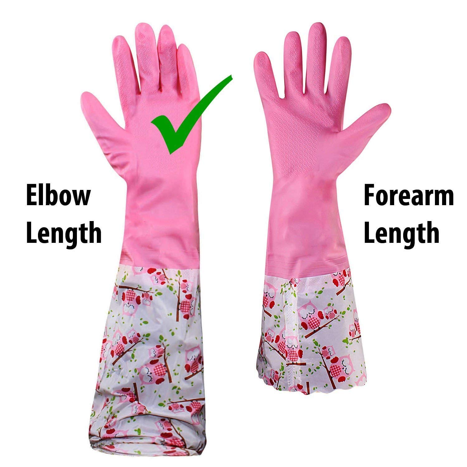 Picture of Reusable Waterproof Household Latex Hand Gloves for Kitchen Dish Washing Laundry Cleaning Gardening and Sanitation - Multicolor