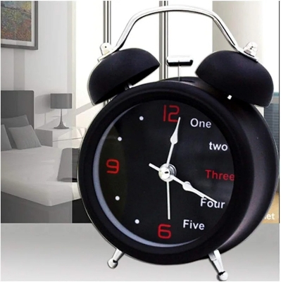 Picture of Classic Black Twin Bell Alarm Clock | Loud Ringer