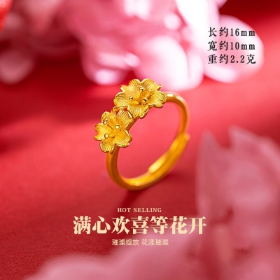 Picture of Stylish Plated Flower Pendant Ring for Women