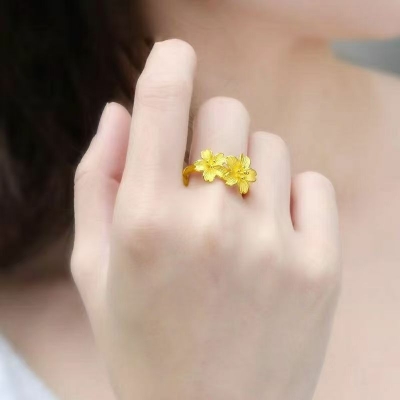 Picture of Stylish Plated Flower Pendant Ring for Women