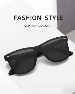 Picture of New Fashion Sunglasses One piece Trend Personality Eyeglass Brand Design Protection Reflective Frameless Sunglassess For Men Black