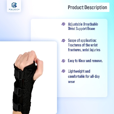 Picture of 1 Peace Professional Wrap Support Splint Band Balt Belt Carpal Tunnel'S Wrist Brace Sprion Prevention Wrap Protector - Black