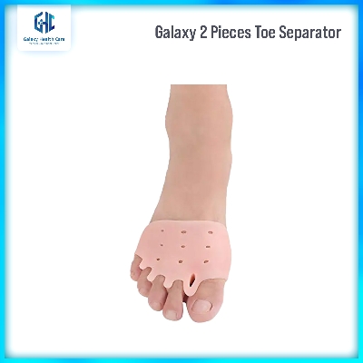 Picture of Galaxy 2 Pieces Toe Separator Bunion Corrector Straightner Hallux Valgus Pain Relief (1 Pair) - White