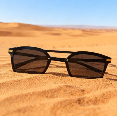 Picture of Retro Square Black Sunglasses for Men & Women