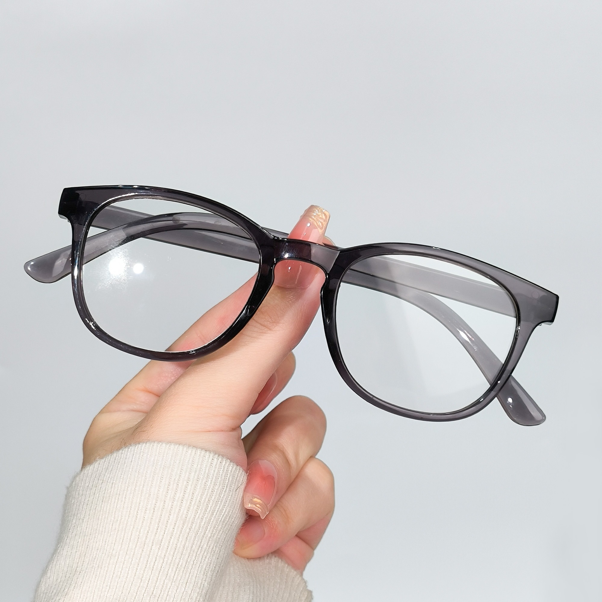 Picture of Stylish Purple Round Frame Blue Light Blocking Glasses