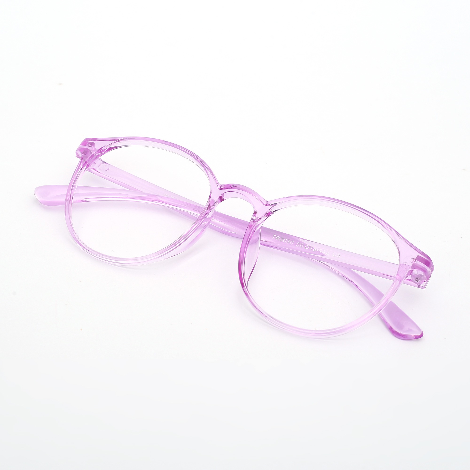 Picture of Stylish Purple Round Frame Blue Light Blocking Glasses