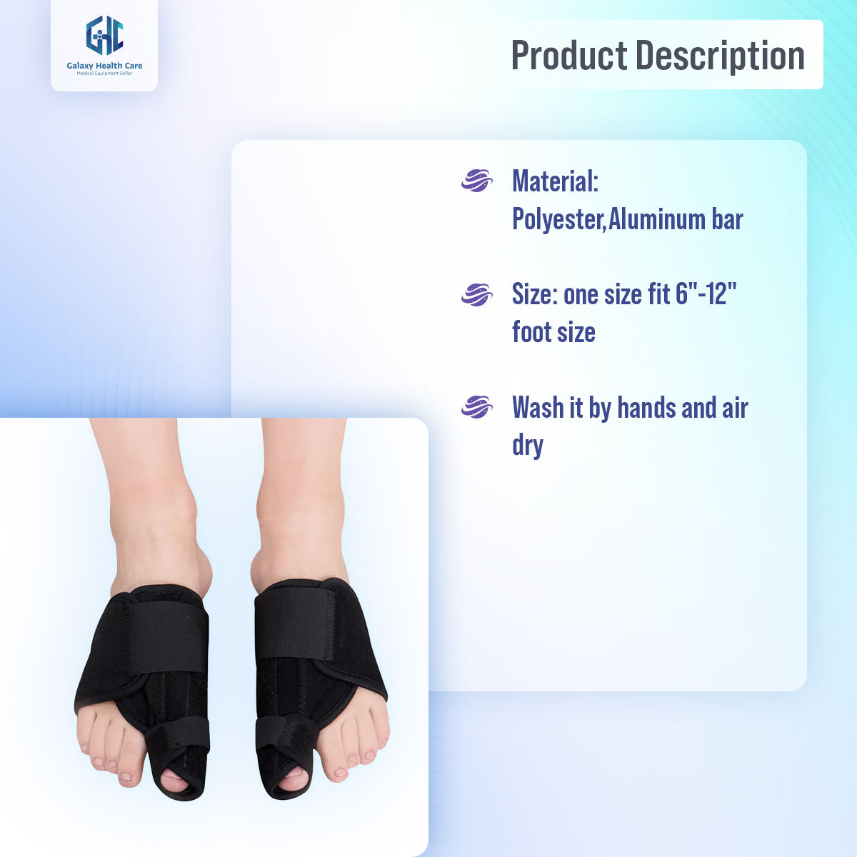 Picture of 1pcs Soft Bunion Corrector Toe Separator Splint Correction System Medical Device Hallux Valgus Foot Care Pedicure Orthotics