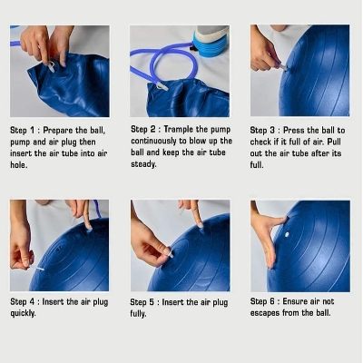 Picture of Peanut Ball Size 45x90 cm Shaped Swiss Stability Yoga Exercise Balance Ball for Kids Labor Birthing Physio Therapy Fitness Gym Workout Exercise Ball - Multicolor