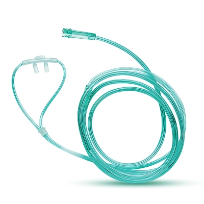 Picture of Nasal Cannula For Oxygen with Soft Touch, Universal Connector for Adults - Green