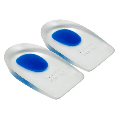 Picture of Gel Heel Cushions for Heel Pain Relief (1 Pairs) Plantar Fasciitis Heel Cups | Silicone Cup Pads for Heel Spurs | Heel Pain Relief Insoles for Sore or Bruised Feet | Blue Heel Pads for Women - Multicolor
