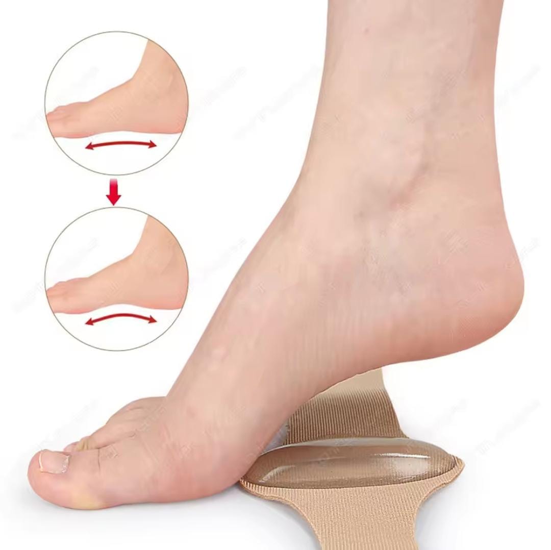Picture of 1 Pair Arch Support Orthopedic Bandage Flat Feet Pain Relief Foot Pads For Shoes Men Women Foot Valgus Sports Insoles Inserts - Beige