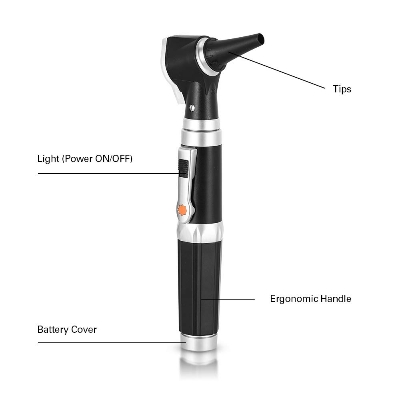 Picture of Mini Otoscope - Magnification Diagnostic Ear Scope With LED Direct Illumination Light, Health Tool for Doctors, Nurses, Adults, Kids, Baby, Elder, Pets, Animals