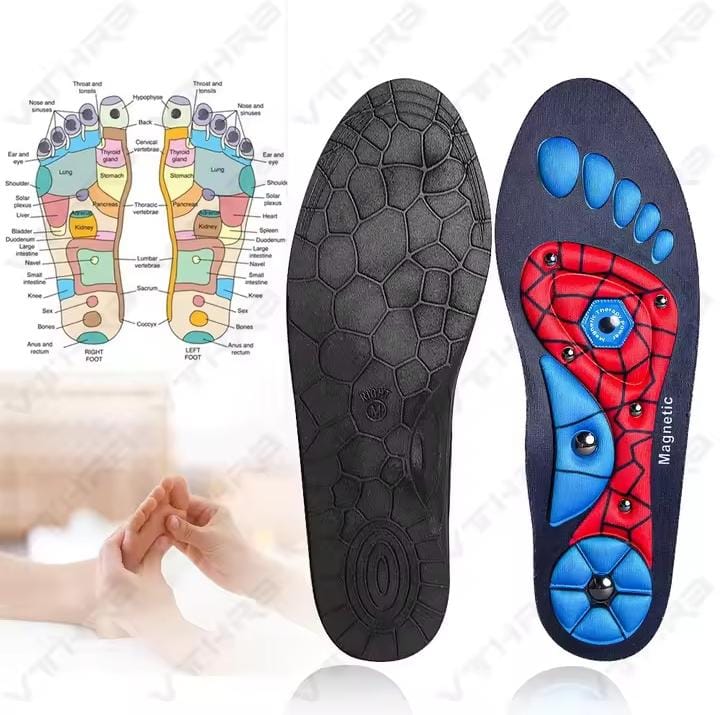 Picture of Magnetic Massage Insoles Acupressure Inserts Arch Support Orthopedic Acupressures Shoes Pads Relieve Tired for Men Women Unisex - Multicolor