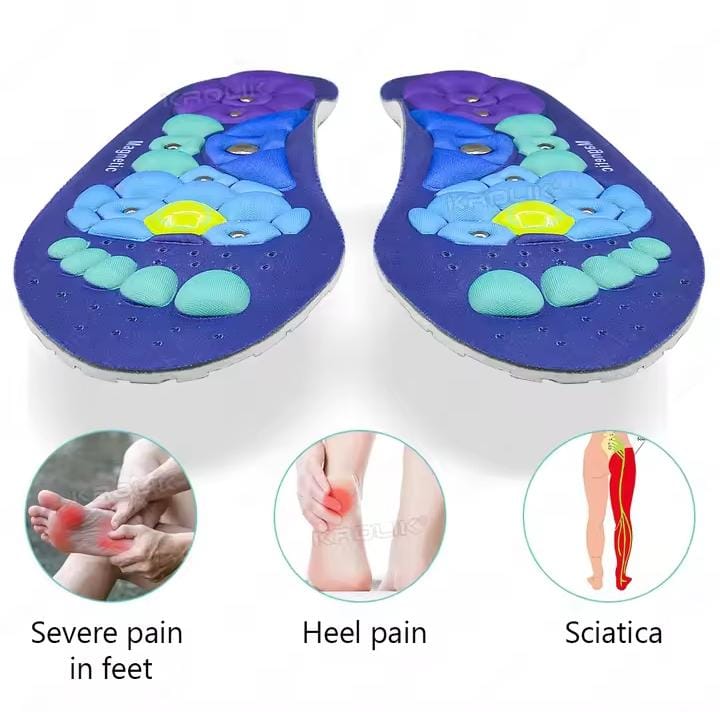 Picture of Magnetic Massage Insoles Acupressure Inserts Arch Support Orthopedic Acupressures Shoes Pads Relieve Tired for Men Women Unisex - Multicolor