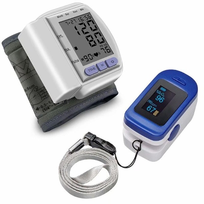 Picture of Fingertip Pulse Oximetar & Wrist Blood Pressure Monitor Combo Pack