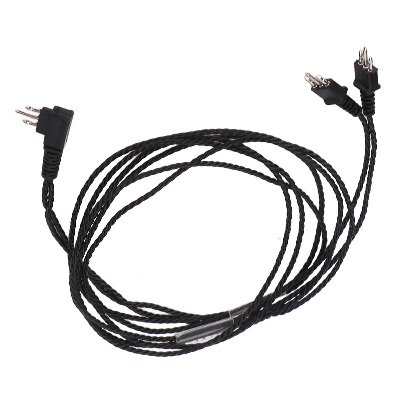 Picture of 3pin Hearing Aids Receiver Cable 29.5in Hearing Aid Receiver Cable Heat - Black