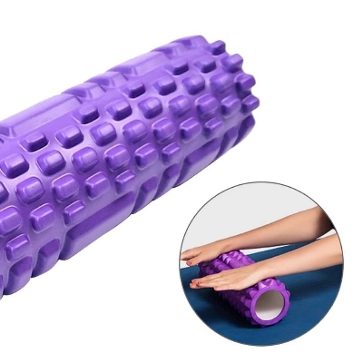 Picture of Grid Foam Roller | Eco-Friendly Spikes Foam Roller | Premium Eva Foam | Light Weight & Travel-Friendly Foam Roller for Relieve Muscle Tightness, Soreness & Inflammation (Black) - Multicolor