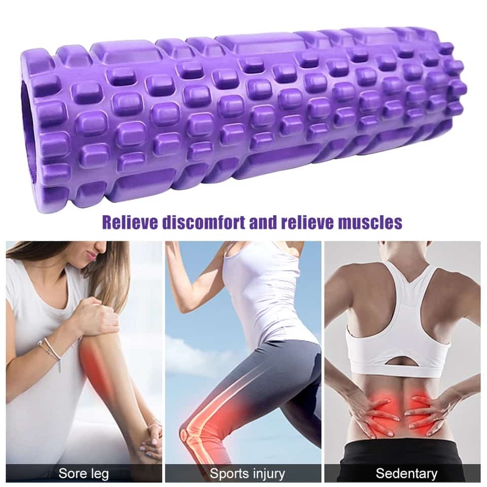 Picture of Grid Foam Roller | Eco-Friendly Spikes Foam Roller | Premium Eva Foam | Light Weight & Travel-Friendly Foam Roller for Relieve Muscle Tightness, Soreness & Inflammation (Black) - Multicolor