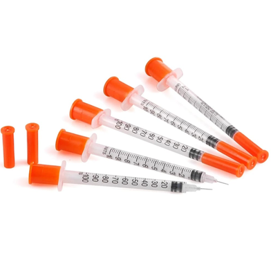 Picture of Insulin Syringe U-100 1ml 31G*5mm 100 Pcs Made in Korea - Multicolor