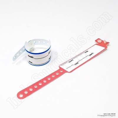Picture of Patient Identification Band for Pediatric/New Born Baby, PINK Color (Pack of 100 Pcs.)