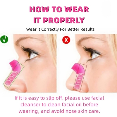 Picture of 1Pcs Fashion Nose Up Shaping Shaper Lifting Bridge Straightening Beauty Nose Clip Tool Nose Lifting Shaper Nose Shaper - Pink