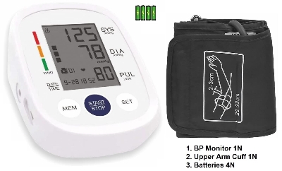 Picture of COMFORT Homely CPort BP Monitor Automatic Accurate Digital Blood Pressure Checking Machine Upper Arm Portable BP Machine (White, Silver) - Multicolor