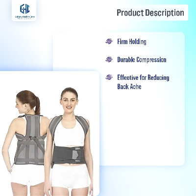 Picture of Posture Corrector Taylor Brace | Dorso Lumbar Spinal Support Belt | Lower and Upper Back Pain Relief | Magnetic Back Brace for Men & Women. - Grey