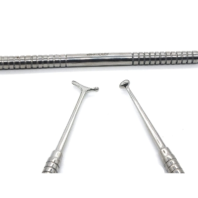 Picture of Dental T Burnisher Egg Burnisher Double Ended. Premium Solid 6 MM No Rust No Slip Handle - Silver