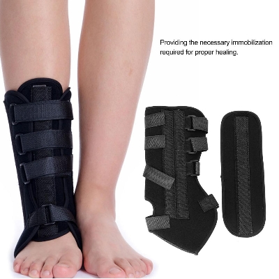 Picture of Foot Stabilizer Brace - Ankle Fixation Joint External Ankle Fracture Treatment Support - Black