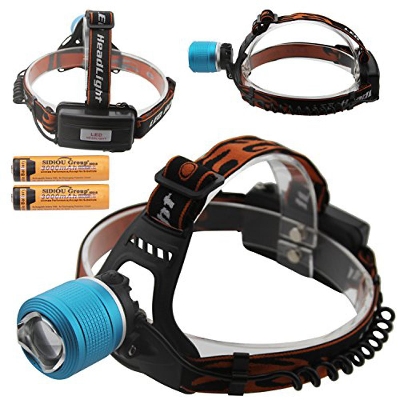 Picture of Powerful LED Headlamp 18650 DC Rechargeable Headlight Zoomable Head Lamp Waterproof Head Light High Lumens Flashlight - Multicolor