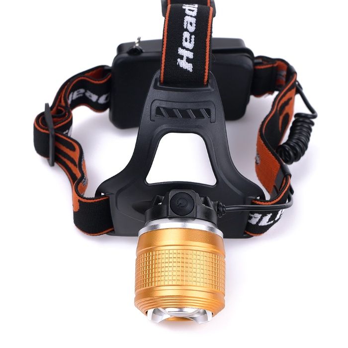 Picture of Powerful LED Headlamp 18650 DC Rechargeable Headlight Zoomable Head Lamp Waterproof Head Light High Lumens Flashlight - Multicolor