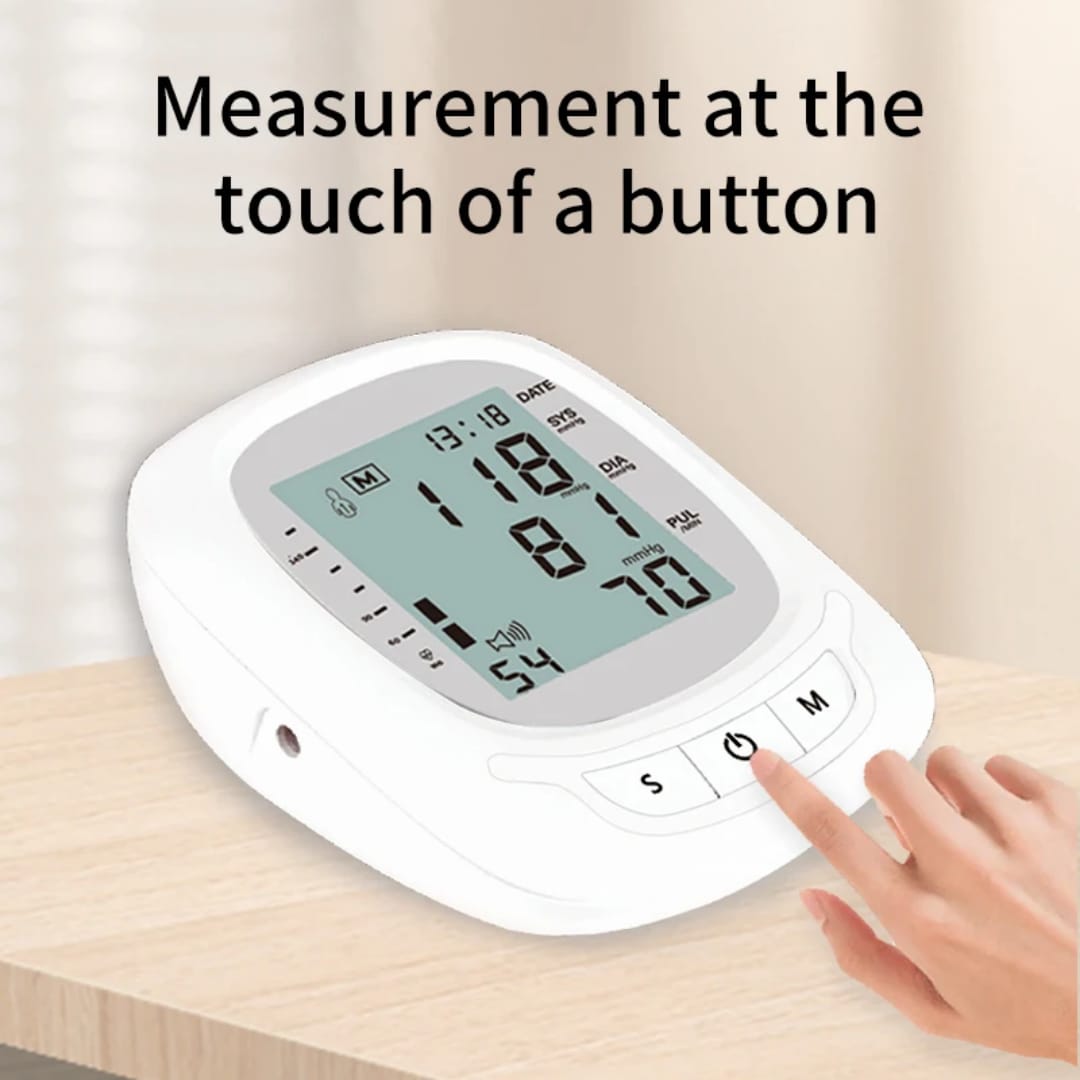 Picture of 2 Years Garranty Blood Pressure Monitor Fully Automatic Digital Large Display And Adjustable Arm-Cuff Comes - Multicolor