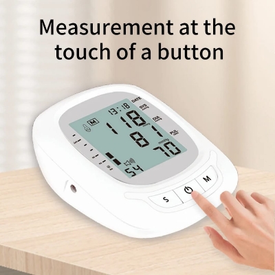 Picture of 2 Years Garranty Blood Pressure Monitor Fully Automatic Digital Large Display And Adjustable Arm-Cuff Comes - Multicolor
