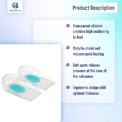 Picture of Tynor Heel Cushion Silicone(Comfortable,Odorless,Pain Relief) - Clear