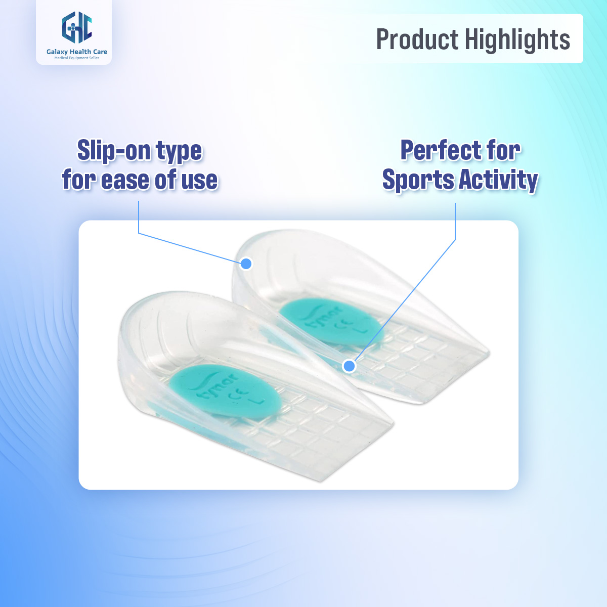 Picture of Tynor Heel Cushion Silicone(Comfortable,Odorless,Pain Relief) - Clear