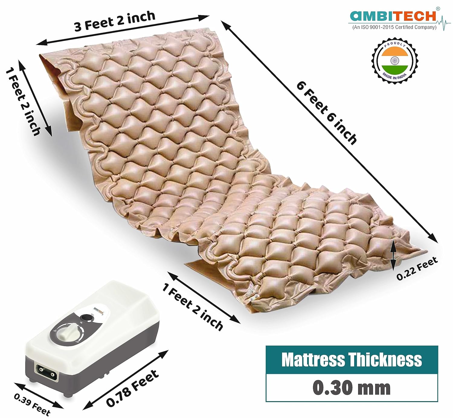 Picture of Anti-decubitus Anti-bedsore Air Mattress 5 Year Replacement Warranty - Multicolor