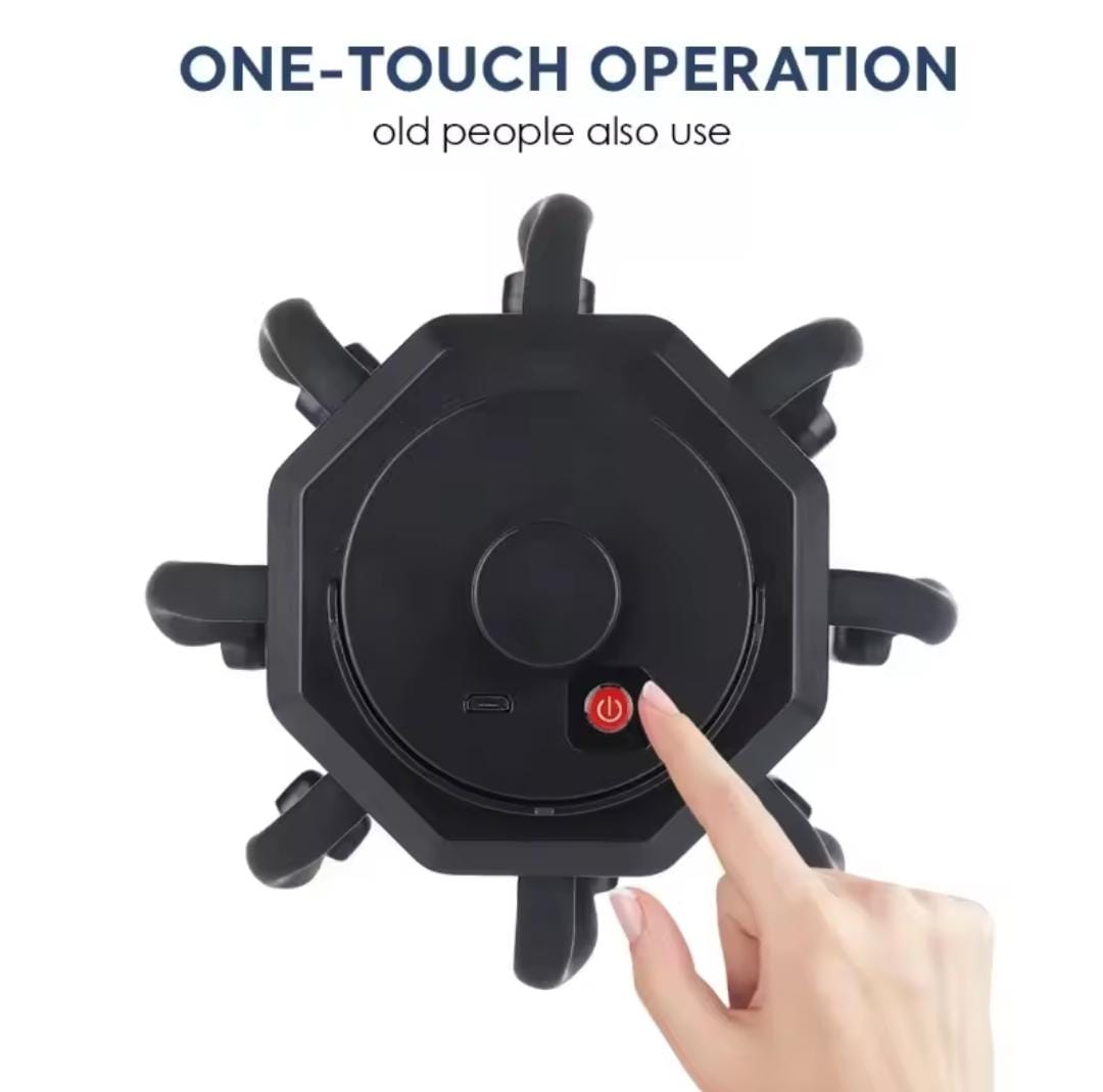 Picture of Electric Octopus Massager, 8 Contracts, 3 Modes, Scalp Massager, brain masager 2 Extra Long Contract, Red Light Therapy Device - Black