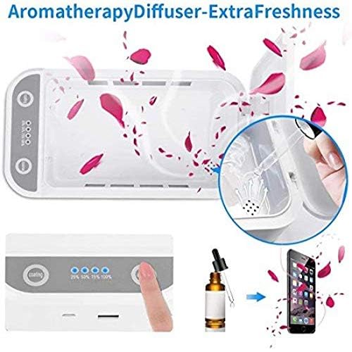 Picture of UV-C Ultraviolet Light Sterilizer Disinfection Box, Multifunctional Sterilization Box, Portable UV Sterilizer Aromatherapy Function Disinfector, Cell Phone Cleaners Box for iOS Android Smartphones