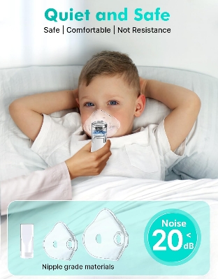 Picture of Portable Nebulizer,Nebulizer Machine for Adults and Kids Travel and Household Use, Handheld Mesh Nebulizer