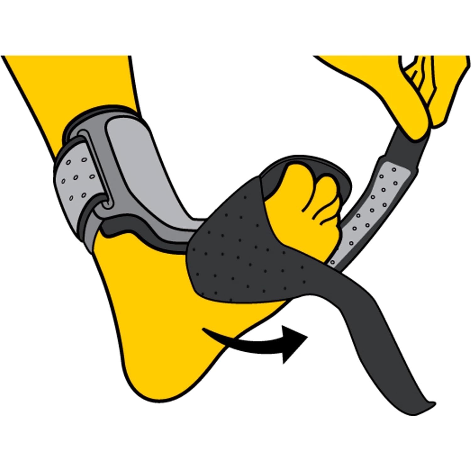 Picture of Plantar fasciitis Sleep Support PF night splint provides an effective dorsal treatment - Black