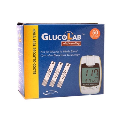Picture of GlucoLab Glucometer Test Strips 50’pcs - White
